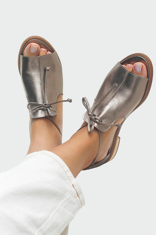 Alena Elegantné Kovové Minimalistické Sandále Ženské