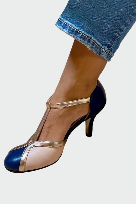 Anna Elegantné RetroSandále StrednáPätaTPásom