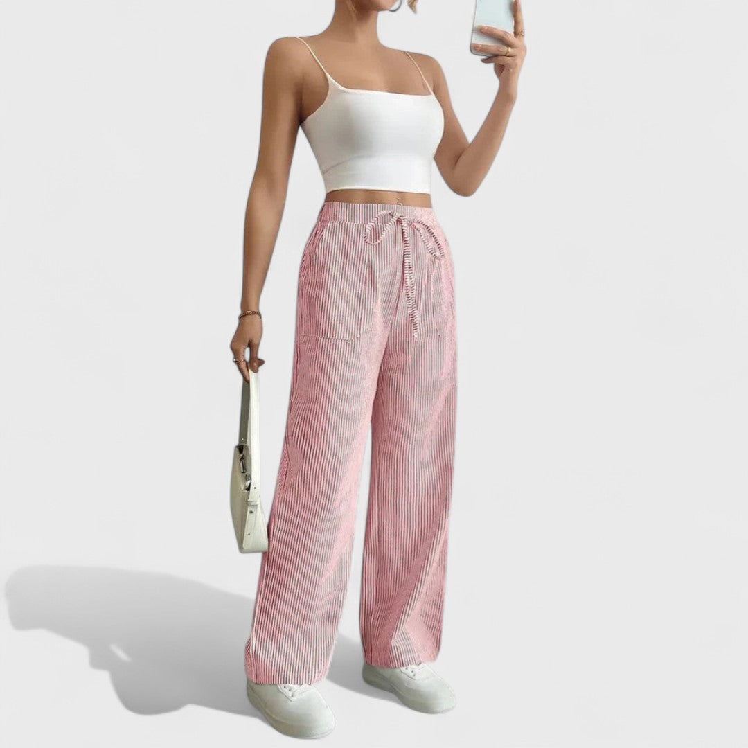 Dominique - Pohodlné Široké Nohavice