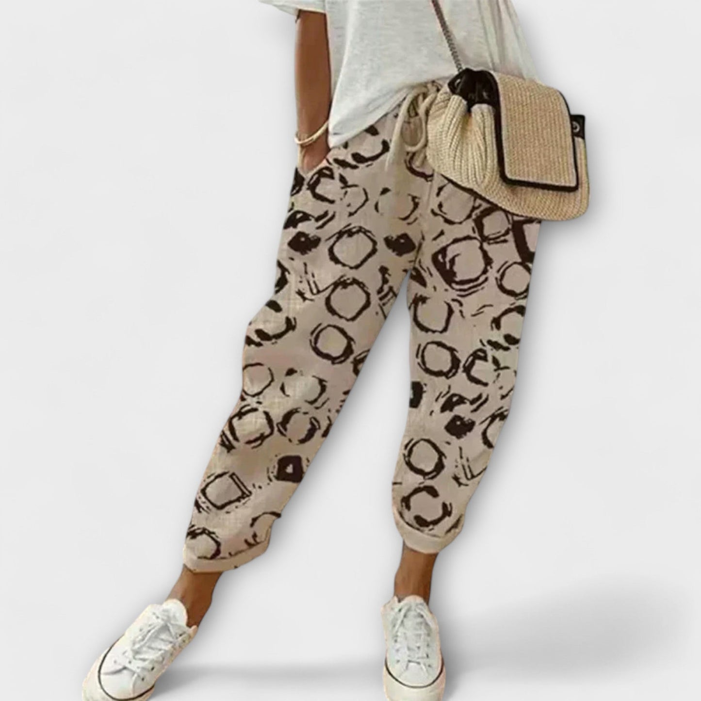 Burga - Pohodlné nohavice z bavlny a ľanu