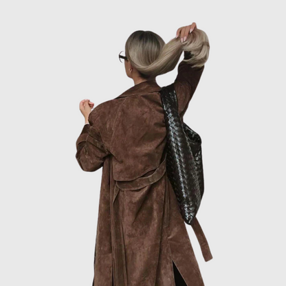 Veronika – Elegantný semiš trenčkot