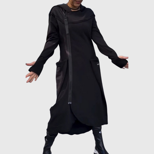 Adriana – Štýlová asymetrická bunda s kapucňou