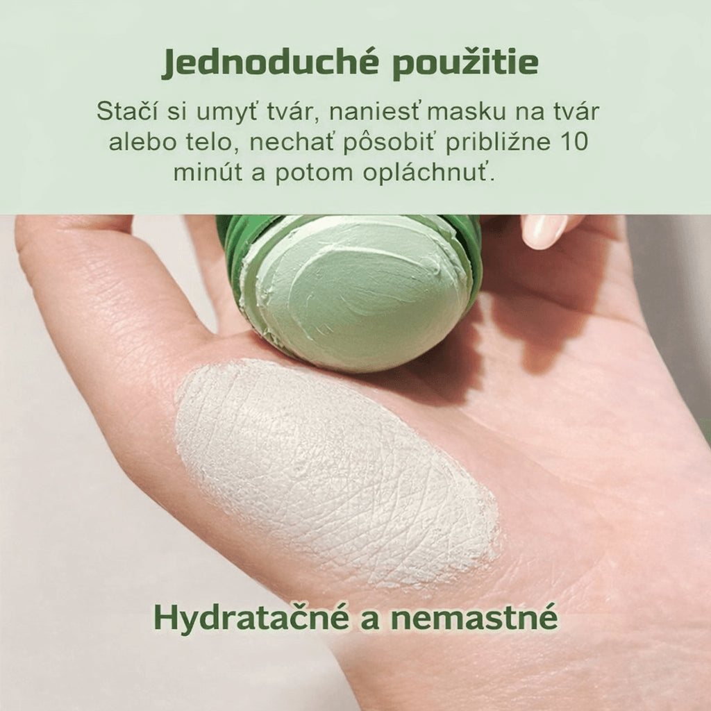 100% Prírodná Zelená Čajová Pleťová Maska