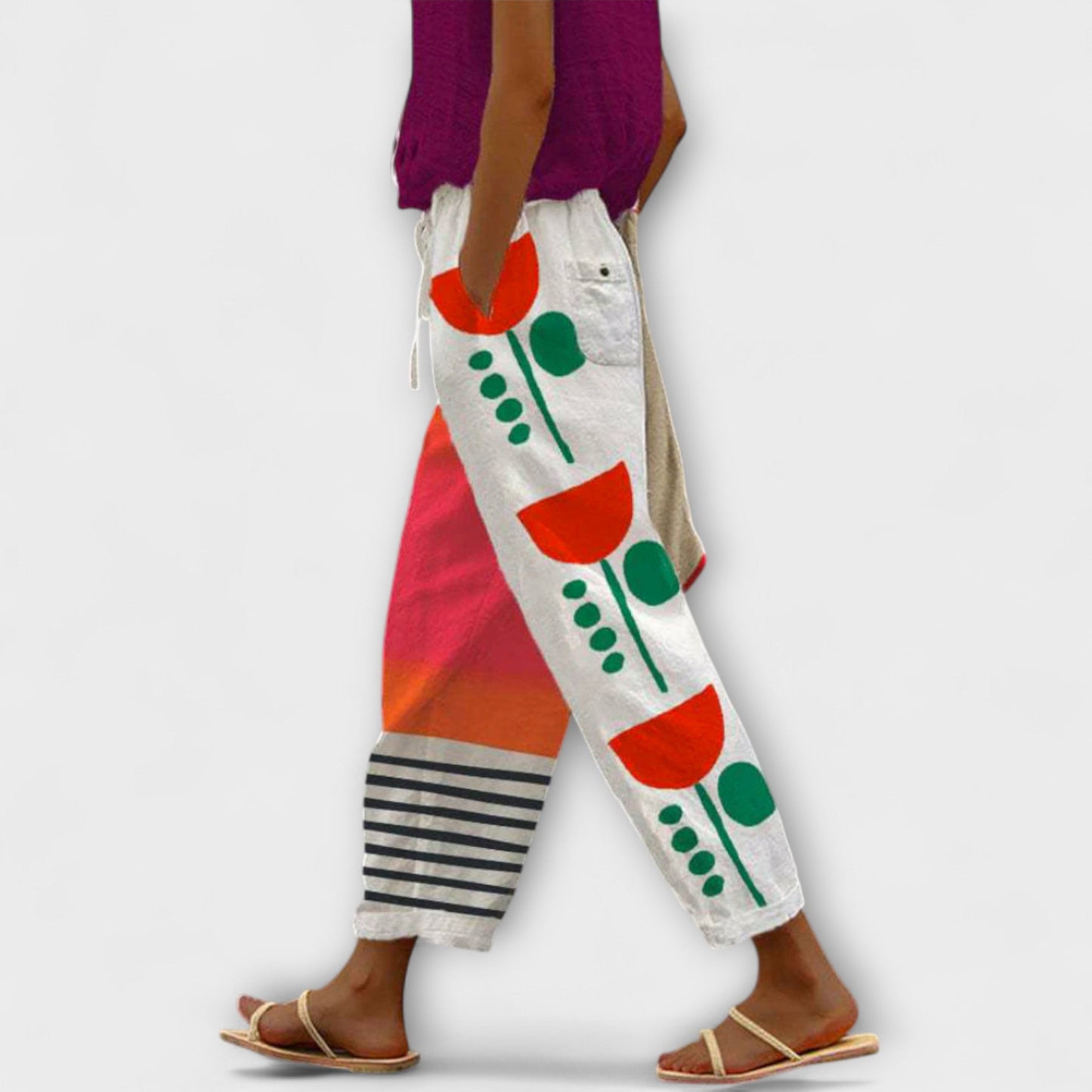 Airish - Výrazné potlačené široké nohavice